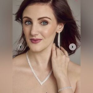 Three-piece Pave Cubic Zirconia Jewelry Set